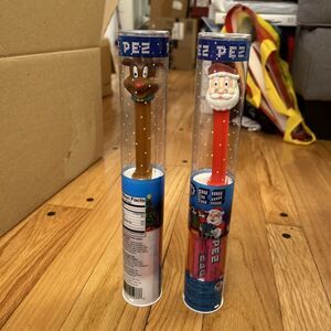 Christmas Reindeer & Santa Pez Dispenser, with Pez Candy Refills NIB Holiday